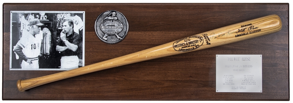 Hillerich & Bradsby Hall of Fame Award Presented To Pee Wee Reese Signed by Reese (JSA)